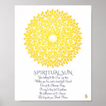 Yellow Spiritual Sun Mandala