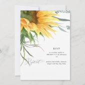 Yellow Splash Sonnenblume Blütendusche Invitat Einladung (Rückseite)