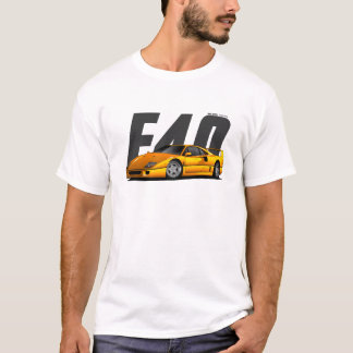 Yellow Sports Super Car Retro F40 F-40 T-Shirt