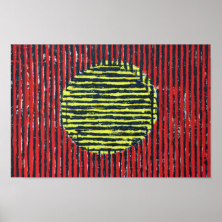 Yellow Spot, modern, abstrakt, Art Poster