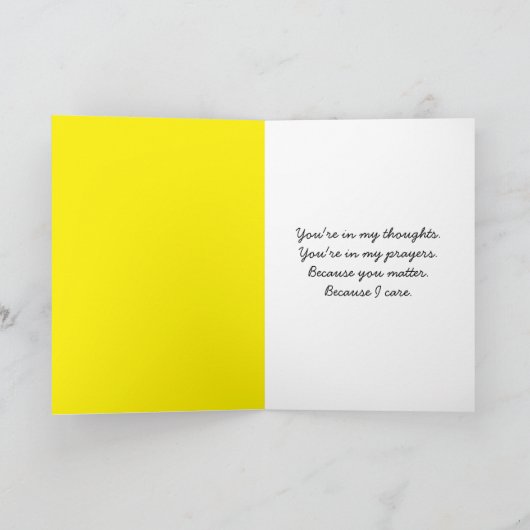 Yellow Spring Crocus Denken Sie an Sie Karte (Innenseite)