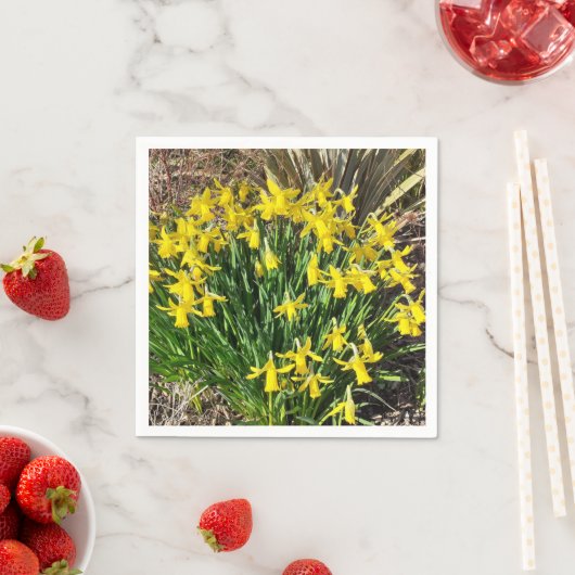 Yellow Spring Daffodien Paper Napkin Serviette (Beispiel)