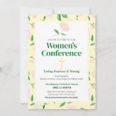 Yellow Spring Floral Women's Conference Invitation Einladung (Vorderseite)