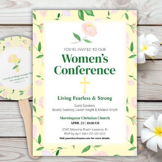 Yellow Spring Floral Women's Conference Invitation Einladung
