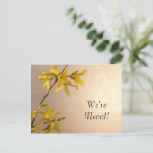 Yellow Spring Forsythia Adressenänderung Ankündigungspostkarte (Stehend Vorderseite)