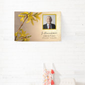 Yellow Spring Forsythia Blume Beerdigung Gedenkstä Banner (InSitu)