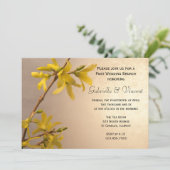 Yellow Spring Forsythia Post Wedding Brunch Einladung (Stehend Vorderseite)