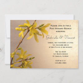 Yellow Spring Forsythia Post Wedding Brunch Einladung
