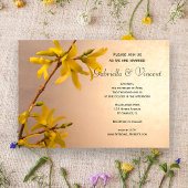 Yellow Spring Forsythia Wedding Einladung