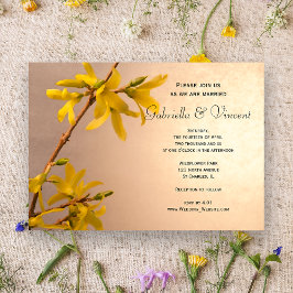 Yellow Spring Forsythia Wedding Einladung