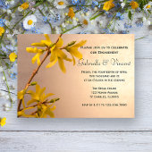 Yellow Spring Forsythias Blume Engagement Party Einladung