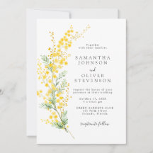 Yellow Spring Mimosa Wattle Blume Chic Wedding
