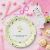 Yellow Spring Watercolor Floral  Pappteller (Party)