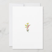 Yellow Springtime Florals Baby Dusche Einladung (Rückseite)