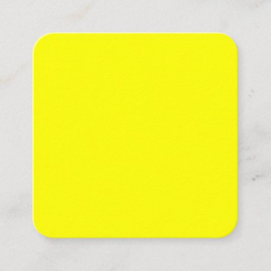 Yellow Square-Visitenkarte Quadratische Visitenkarte (Vorderseite)