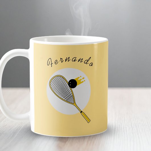 Yellow Squash Racketball Individuelle Name Kaffeetasse