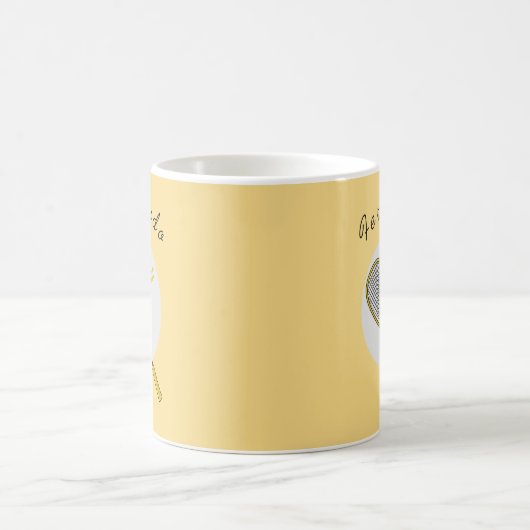 Yellow Squash Racketball Individuelle Name Kaffeetasse (Mittel)