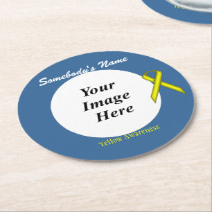 Yellow Standard Rbn Template von Kenneth Yoncich Runder Pappuntersetzer