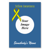 Yellow Standard Ribbon Template von Kenneth Yoncic Tischnummer (Rückseite)