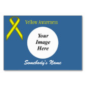 Yellow Standard Ribbon Template von Kenneth Yoncic Tischnummer (Rückseite)