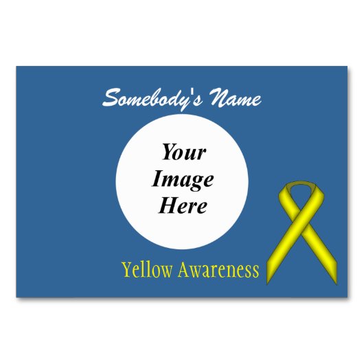Yellow Standard Ribbon Template von Kenneth Yoncic Tischnummer (Vorderseite)