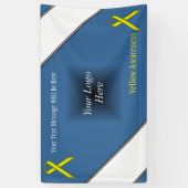 Yellow Standard Ribbon von Kenneth Yoncich Banner (Vertikal)
