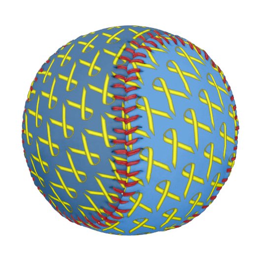 Yellow Standard Ribbon von Kenneth Yoncich Baseball (Schrägansicht)