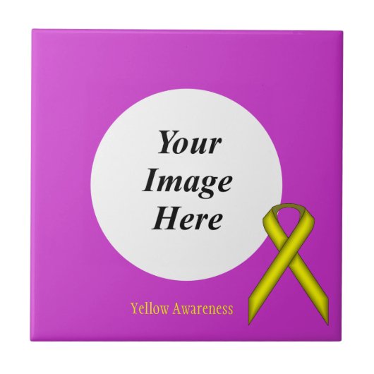 Yellow Standard Ribbon von Kenneth Yoncich Fliese (Vorderseite)