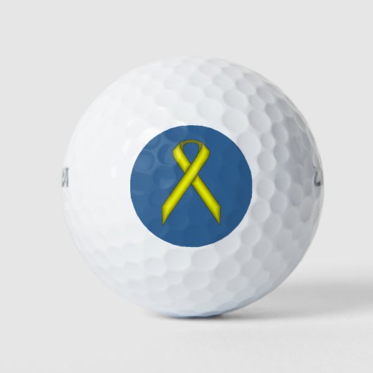 Yellow Standard Ribbon von Kenneth Yoncich Golfball (Vorderseite)