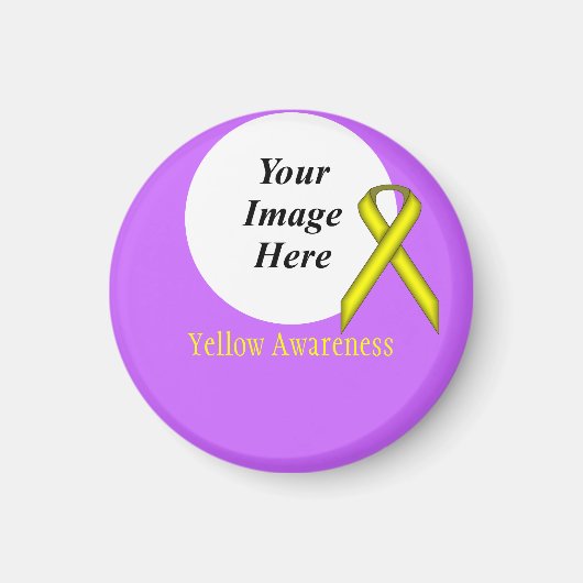 Yellow Standard Ribbon von Kenneth Yoncich Magnet (Vorne)