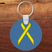 Yellow Standard Ribbon von Kenneth Yoncich Schlüsselanhänger (Vorderseite)