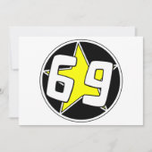 Yellow Star 69 Dankeskarte (Vorderseite)