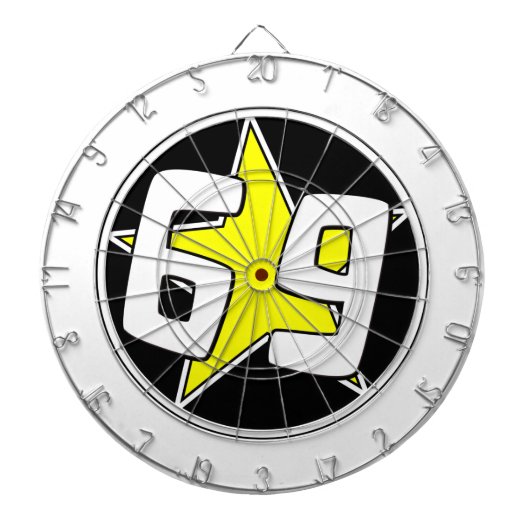 Yellow Star 69 Dartscheibe (vorne)