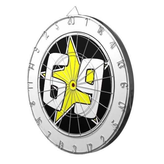 Yellow Star 69 Dartscheibe (Vorderseite rechts)