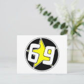 Yellow Star 69 Feiertagspostkarte (Stehend Vorderseite)