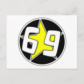 Yellow Star 69 Feiertagspostkarte (Vorderseite)