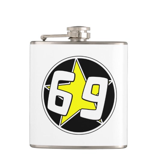 Yellow Star 69 Flachmann (Vorderseite)