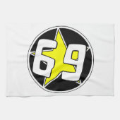 Yellow Star 69 Geschirrtuch (Horizontal)