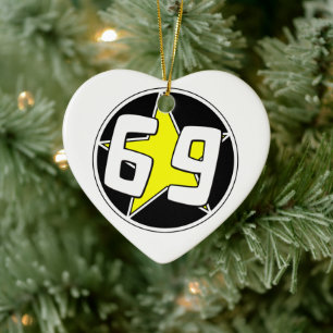 Yellow Star 69 Keramik Ornament