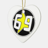 Yellow Star 69 Keramik Ornament (Links)