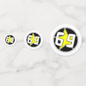 Yellow Star 69 Konfetti (Rückseiten)
