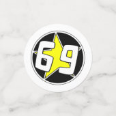 Yellow Star 69 Konfetti (Klein Vorderseite)