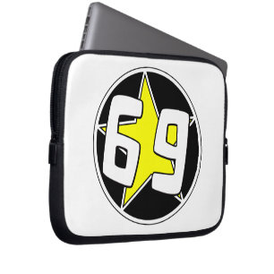 Yellow Star 69 Laptopschutzhülle