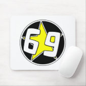 Yellow Star 69 Mousepad (Mit Mouse)