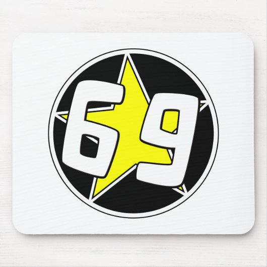 Yellow Star 69 Mousepad (Vorne)