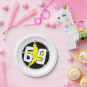 Yellow Star 69 Pappteller (Party)