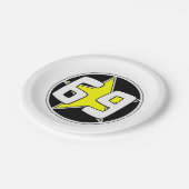 Yellow Star 69 Pappteller (Schrägansicht)