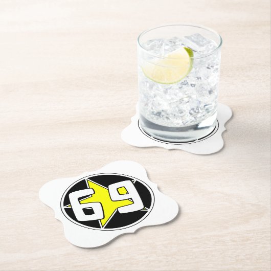 Yellow Star 69 Untersetzer (Vor Ort)