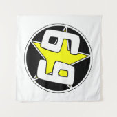 Yellow Star 69 Wandteppich (Vorderseite (Horizontal))