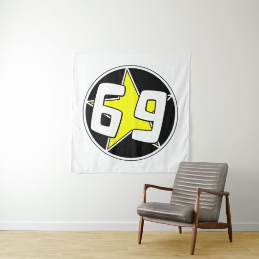 Yellow Star 69 Wandteppich (Beispiel)